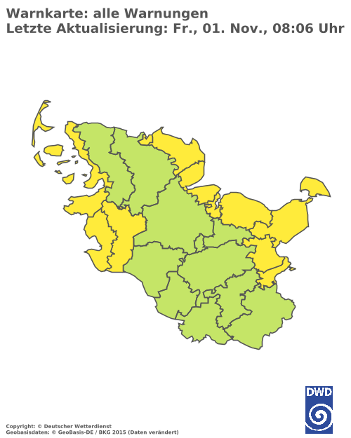 Aktuelle Wetterwarnungen für  Herzogtum Lauenburg
