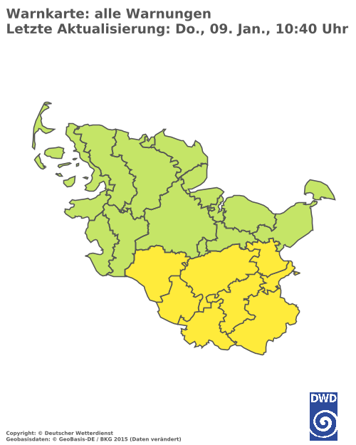Aktuelle Wetterwarnungen für  Herzogtum Lauenburg
