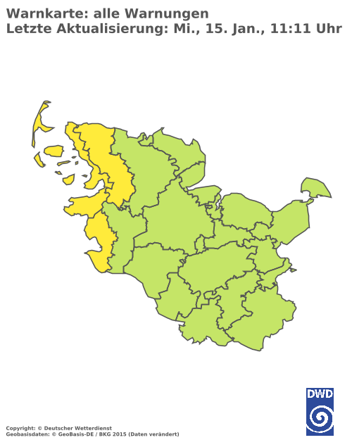 Aktuelle Wetterwarnungen für  Herzogtum Lauenburg