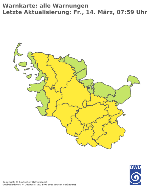 Aktuelle Wetterwarnungen für  Herzogtum Lauenburg